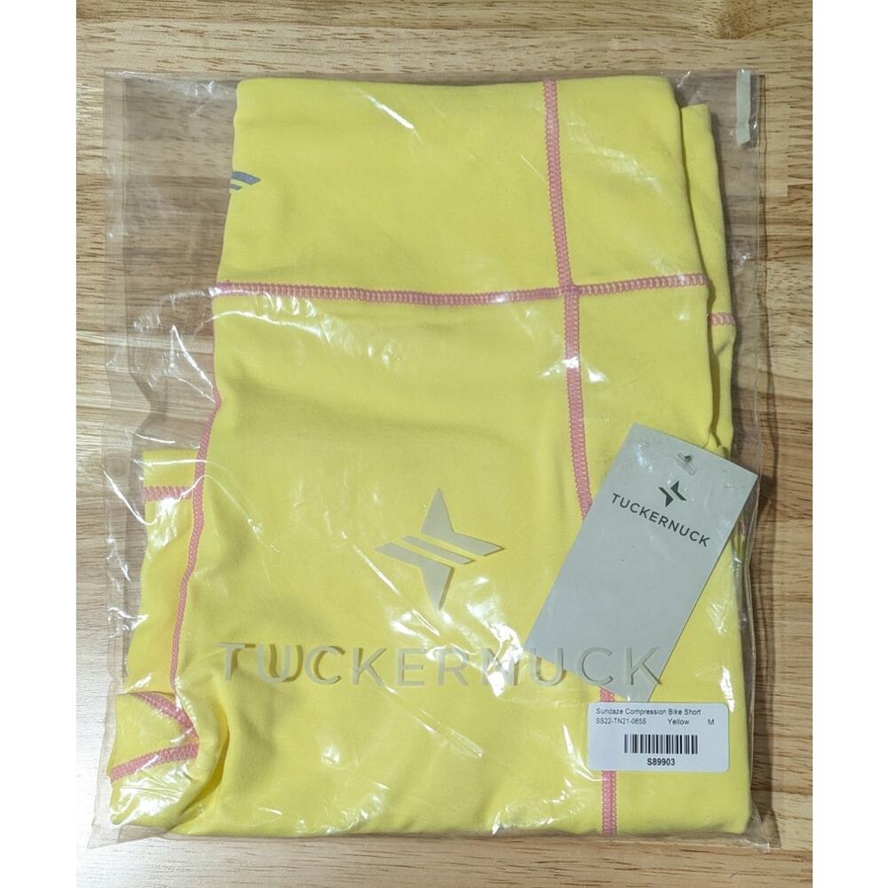 Tuckernuck Sundaze Compression Bike Shorts Medium NWT Yellow Yoga Athletic Wear - Picture 4 of 10